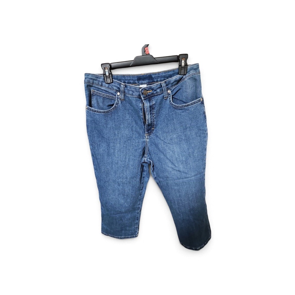 Gap Womens Denim Capris Medium Wash Blue Cropped Jeans Mid Rise Stretch Size 10